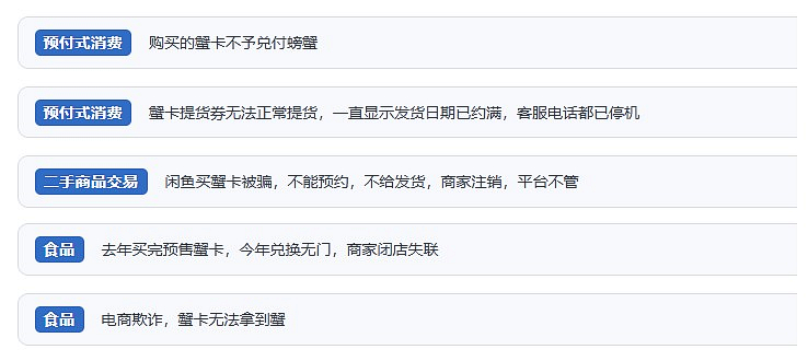 网友通过人民网“人民投诉”反映有效期内的蟹卡无法正常提货的问题。（图片来自“人民投诉”用户）
